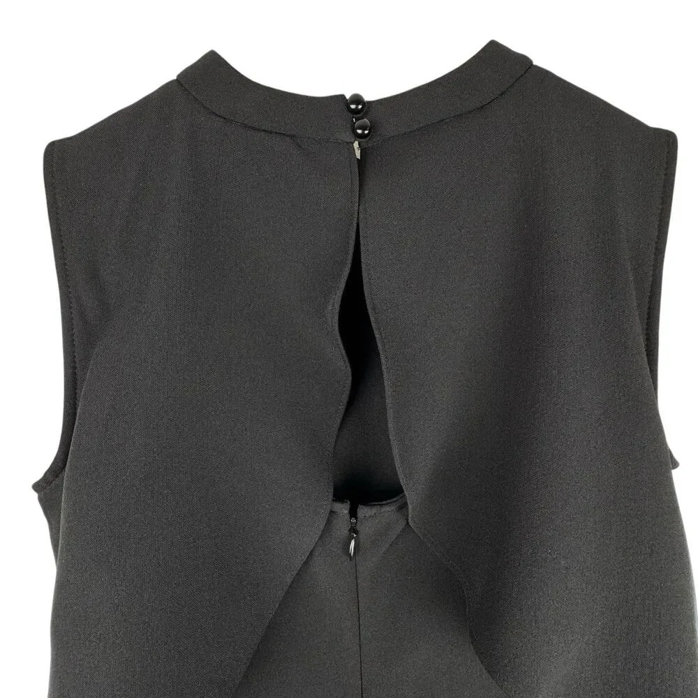 Jones New York‎ Sleeveless Sheath Dress Sz 6 Black Stretch Business Career